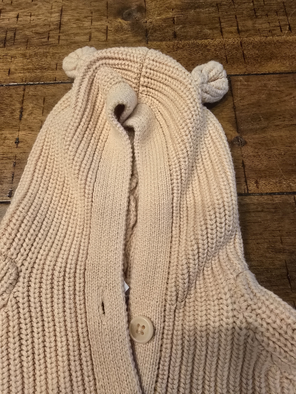 Jamie Kay Peach Knit Hooded Cardigan with Ear Detail - Picture 5 of 10